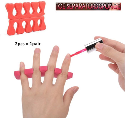 Digital Shoppy Soft Sponge Divider Nail Paint Protector 2 pc(Pack Of 2)