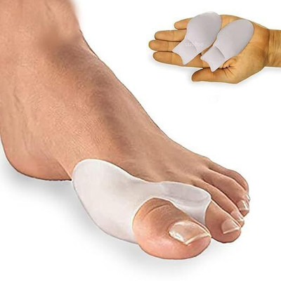SUEFOR Silicone Foot Care Gel Bunion Protector Toe Separators Straightener Spreader(Pack Of 2)