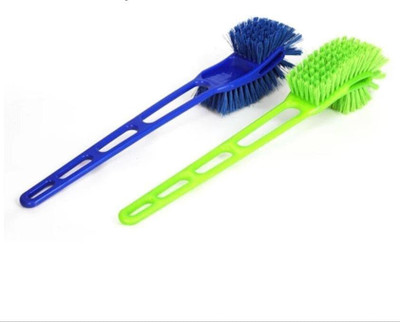STRUGGLINGINC oilet Brush Cleaner – Double Sided Durable Plastic with Nylon Bristles(Multicolor)