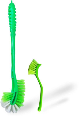 Mohprit Home Cleaning Set Plastic Toilet Brush With Sink Brush Green(Green)