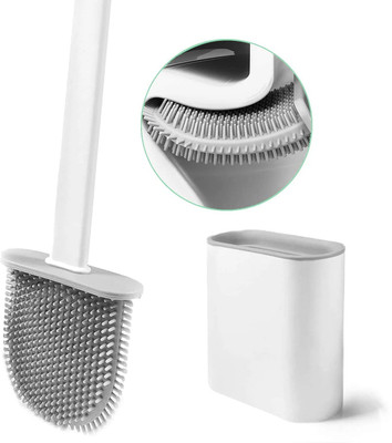 oxsam Toilet Brush with Hard Plastic Holder with Holder(Multicolor)