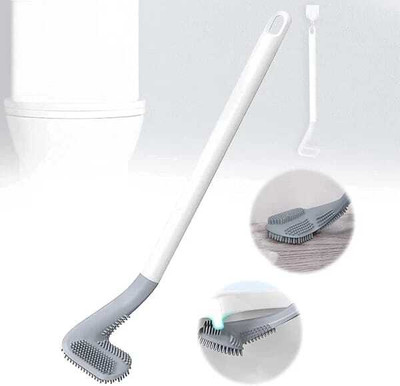Whimsy Silicon Golf Toilet Cleaner Brush with Holder(Grey, White)