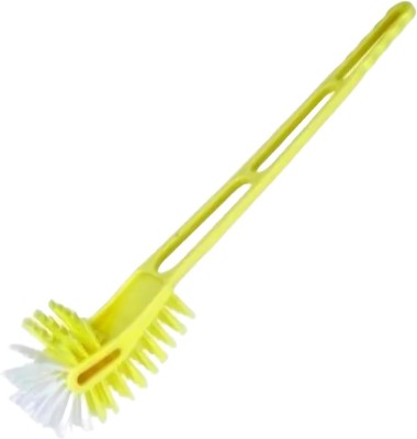 Gudstick Double Sided Flexible Toilet Brush in Hockey Design Western and Indian Toilet(Yellow)