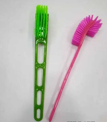 Shriagarwal Cello Plastic by Cello Eco Hockey Toilet Brush Longer Handle Ergonomic Design_11 with Holder(Multicolor_9)