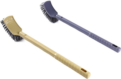 NARV Toilet Brush with Extra Reach | Long Handle Pan Cleaner for WC Toilets(Multicolor)