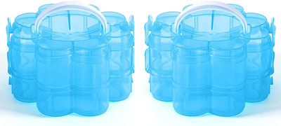 Vittamix Plastic Utility Container  - 1100 g(Pack of 2, Blue)