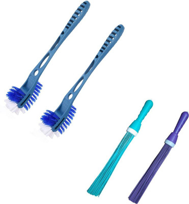 STRUGGLINGINC Double Sided Flexible Toilet Brush set -4(Multicolor)