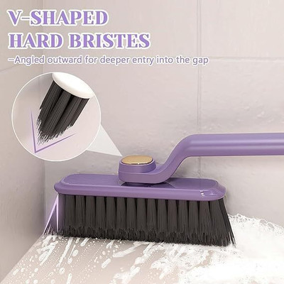 PATHU CREATION 360 Degree Rotating Bristle Cleaning Brush for Bathroom Kitchen(Multicolor)