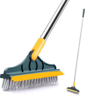 FlexPro Upgraded 2 in 1 Bathroom Cleaning Brush with Wiper(Multicolor)