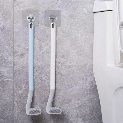 ZUDORA Golf Shape Toilet Brush Cleaner, L Shape Hockey Head, Quick Toilet Cleaner Brush with Holder(Multicolor)