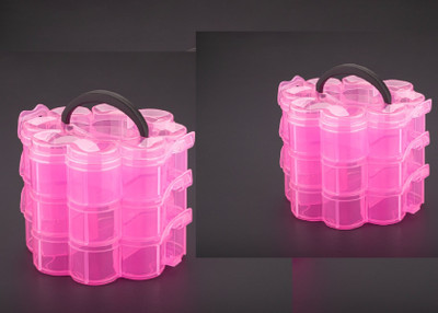 Vittamix Plastic Utility Container  - 1100 g(Pack of 2, Pink)