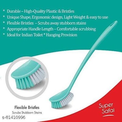 Spotzero TOILET BRUSH OVAL with Holder(Aqua Green)