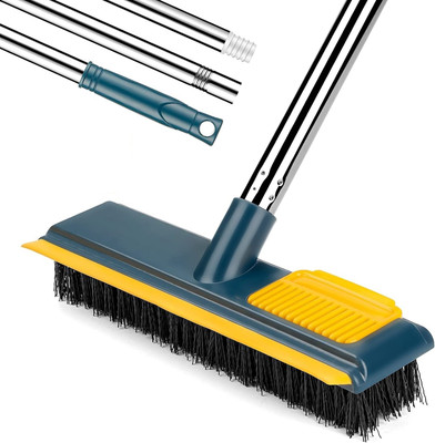 ZUDORA Upgraded 2 in 1 Bathroom Cleaning Brush with Wiper and Comb with Holder(Multicolor)