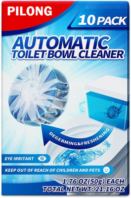 PILONG Hygienic Automatic Toilet Bowl Cleaner Tablets, Bathroom Toilet Tank Cleaner Ocean Rim Block(400 g)