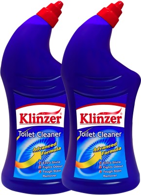 Klinzer Toilet Cleaner 1L Pack of 2 | Deep Clean Action | Flushes Away Grime Easily Original Liquid Toilet Cleaner(2 x 1 L)