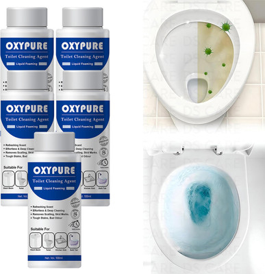 BKF OxyPure 5-Pack Toilet Cleaner – For Tough Stains & Bad Odor Removal Floral Liquid Toilet Cleaner(5 x 20 ml)