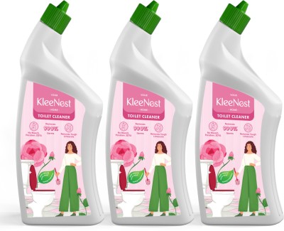 Kleenest Powerful Citric Acid Formula Rose Liquid Toilet Cleaner(3 x 1000 ml)