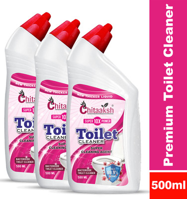 MDJ Triple Pack Toilet Cleaner – Super 10X Power, 500ml Each Bottle Ocean Liquid Toilet Cleaner(3 x 166.67 ml)