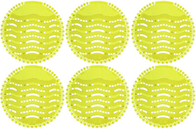 Karmarch Urinal Screen Mats with Fragrance for Bathroom and Toilet Use Lemon Mat Toilet Cleaner(6 x 1 Wipes)