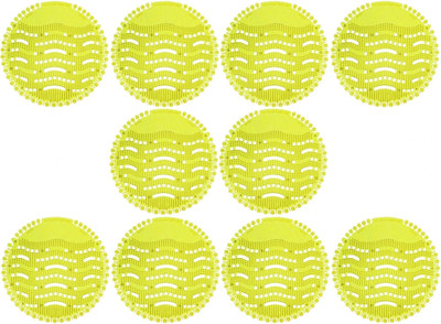 Karmarch Urinal Screen Mats with Fragrance, Anti Splash Urinal Mat Set Of 10 Lemon Mat Toilet Cleaner(10 x 1 Wipes)