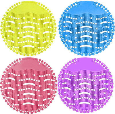 Karmarch HYGIENE Urinal Screen Mats with Fragrance for Bathroom and Toilet Use Ocean Mat Toilet Cleaner(4 x 1 Wipes)