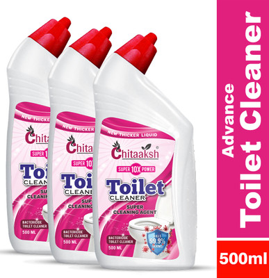VJS Super Cleaning Toilet Liquid – Pack of 3 for Deep Hygiene Ocean Liquid Toilet Cleaner(3 x 166.67 ml)