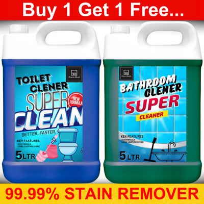 BLISS & BLUSH Eco Friendly Organic Toilet Cleaner liquid 5L & Bathroom Cleaner Liquid 5L./... Lavender Liquid Toilet Cleaner(2 x 5 L)