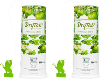 Drytab Refreshing Greenapple & Mint In-Tank Automatic Cleaner Freshener for Toilet Mint Block Toilet Cleaner(2 x 180 g)