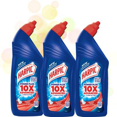 Harpic 1 Litre (Pack of 3) - Original, Professional Disinfectant Powerful Liquid Toilet Cleaner(3 x 1 L)