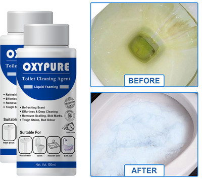 BKF OxyPure Liquid Foaming Toilet Cleaner – 2 Bottle Combo Pack Floral Liquid Toilet Cleaner(2 x 50 ml)