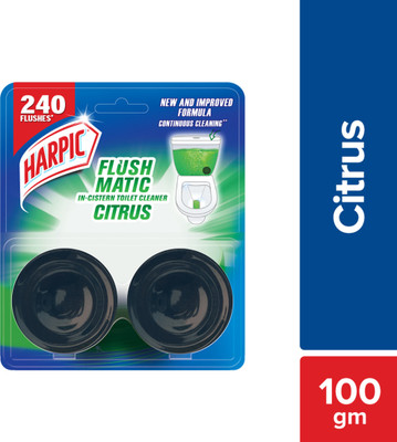 Harpic Flushmatic In-Cistern Citrus Block Toilet Cleaner(100 g)