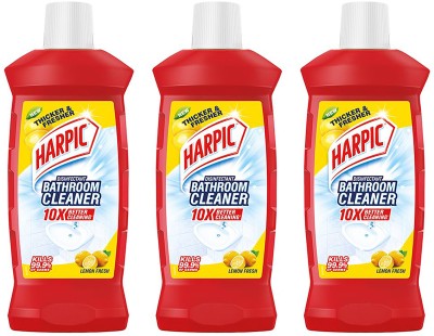 Harpic Bathroom Cleaner Lemon 1L Pack of 3 Lemon(3 x 1 L)