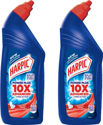 Harpic Toilet Cleaner Liquid, Original - 1 Litre (Pack of 2) Original Liquid Toilet Cleaner(2 x 1 L)