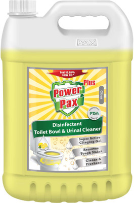 PowerPax Plus Mild & Safe Toilet & Urinal Disinfectant Cleaner Citrus Liquid Toilet Cleaner(5 L)