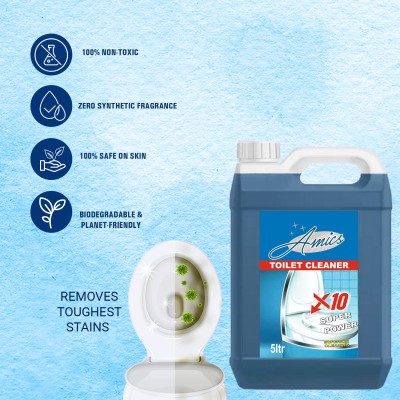 AMICSHIREN Fresh Disinfectant Original Liquid Toilet Cleaner Regular Liquid Toilet Cleaner(5 L)