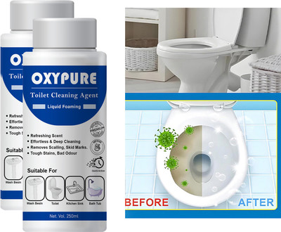BKF OxyPure 2 x 250ml Toilet Cleaner – Deep Clean, Fresh Scent Combo Floral Liquid Toilet Cleaner(2 x 125 ml)