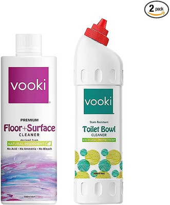 vooki Vooki_Floor & Toilet bowl cleaner_500ml_Combo Pack of 2 Liquid Toilet Cleaner(2 x 0.5 L)