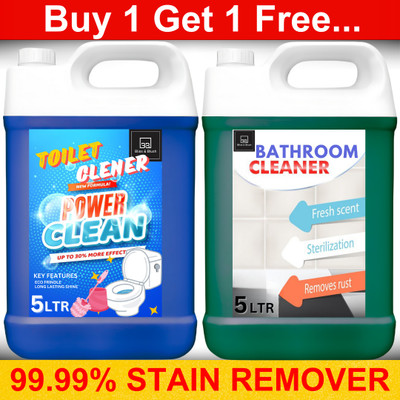 BLISS & BLUSH Toilet Cleaner Liquid 5ltr & Anti Bacterial Formulas bathroom cleaner 5L././ Lavender Liquid Toilet Cleaner(2 x 5 L)