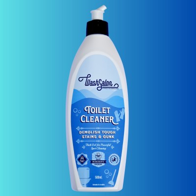 WashSalon Toilet Cleaner Liquid | Thick gel for Tough Stains | Disinfectant | No Bleach | Original Gel Toilet Cleaner(500 ml)