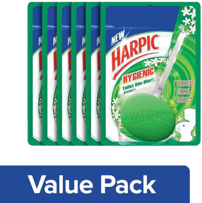 Harpic Hygienic Jasmine Rim Jasmine Block Toilet Cleaner(6 x 26 g)