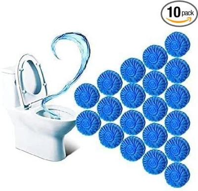 DSP Automatic Toilet Bowl Cleaner Tablets (10 Pack), Bathroom Toilet Tank Cleaner, Lemon Block Toilet Cleaner(10 x 1 g)