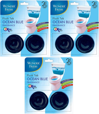 Wonderfresh wonder fresh Flushmatic Tab | Flush Tab | Toilet Cleaner Block | 100g Each Ocean Block Toilet Cleaner(3 x 100 g)