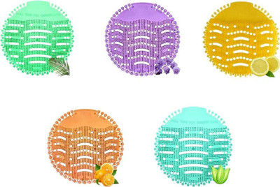 RATAN Urinal screen mats with fragrance pack of 5 Sandalwood Mat Toilet Cleaner(5 x 1 g)