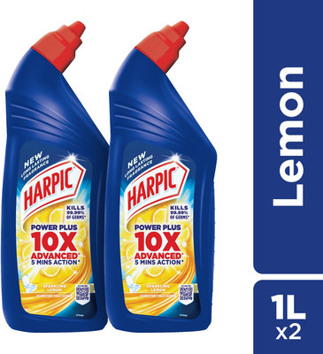 Harpic Lemon Toilet Cleaner Liquid Lemon Liquid Toilet Cleaner(2 x 1000 ml)