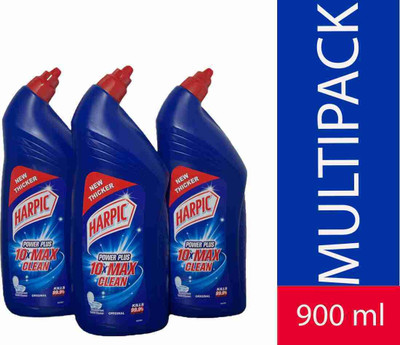 Harpic New Thicker power plus 10x max clean toilet disinfectant cleaner pack of 3 Original Liquid Toilet Cleaner(3 x 1 L)