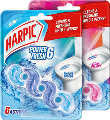 Harpic Power Fresh 6 Marine Splash + Marine Rim Block(2 x 35 g)