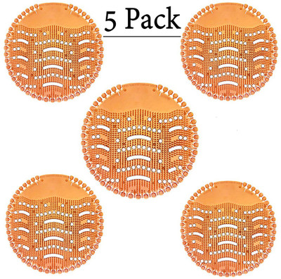 HOPZ Urinal Screen & Toilet Mat_Toilet Block_Orange Orange Mat Toilet Cleaner(5 x 1 Wipes)