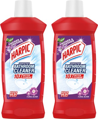 Harpic Disinfectant Bathroom Cleaner Floral 1L Floral Liquid Toilet Cleaner(2 x 1 L)