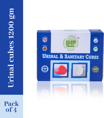 IHP Premium Sani Cubes Urinal Cubes, Air Freshener For Bathroom, Toilet, Naphthalene Floral Rim Block(4 x 300 g)
