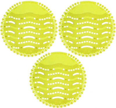Karmarch Fresh Urinal Screen mat with fragrance for Toilet and Bathroom use Set Of 3 Lemon Mat Toilet Cleaner(3 x 1 Wipes)